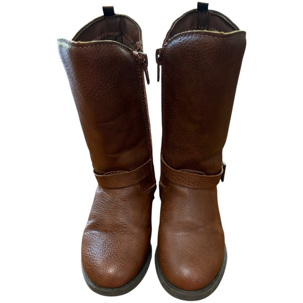 Toddler Girls' OshKosh B'gosh Size 8 Riding Boots – Brown Zip-Up Closure EUC